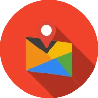 Map Flat Shadow Icon