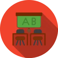 Classroom Flat Shadow Icon