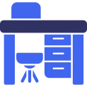 Desk  Solid Two Color Icon