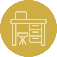Desk Line Multi color Icon