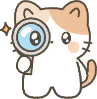 고양이 돋보기를 든 모습