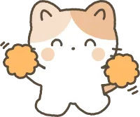고양이 응원하는 모습