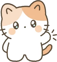 고양이 한 손으로 인사하는 모습