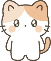 고양이 가만히 서있는 모습