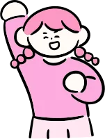 마루가족 하나짱 주먹을 들며 응원하고 있는 모습