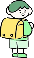 마루가족 하루짱 가방을 매고 있는 포즈