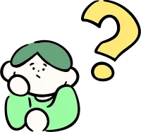 마루가족 하루짱 턱을 괴고 고민하고 있는 모습