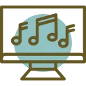 Music Linear Circle Icon