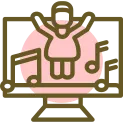 Dance Linear Circle Icon