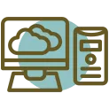 Computer Linear Circle Icon