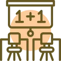 Classroom Linear Circle Icon