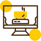 Cooking Yellow Lieanr Circle Icon