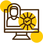 Physical Education Yellow Lieanr Circle Icon