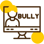 E-bullying Yellow Lieanr Circle Icon