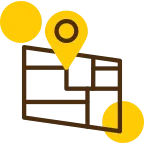 Map Yellow Lieanr Circle Icon
