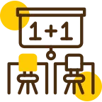 Classroom Yellow Lieanr Circle Icon