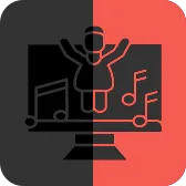 Dance Red Inverse Icon