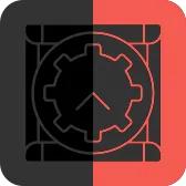 History Red Inverse Icon