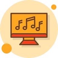 Music Filled Shadow Cirlce Icon