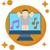 Dance Tailed Color Icon