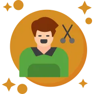 Hairdresser Tailed Color Icon