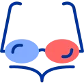 Reading Glasses Color Filled Icon
