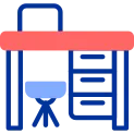 Desk Color Filled Icon