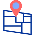 Map Color Filled Icon