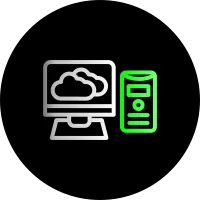 Computer Dual Gradient Circle Icon