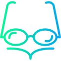 Reading Glasses Linear Gradient Icon
