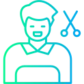 Hairdresser Linear Gradient Icon