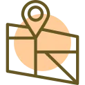 Map Linear Circle Icon