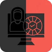Physical Education Red Inverse Icon