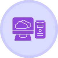 Computer Multicolor Circle Icon