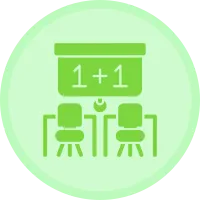 Classroom Multicolor Circle Icon