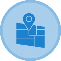Map Multicolor Circle Icon