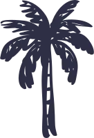 Hand Drawn Palm Tree Vector for Summer Vacation Holidays