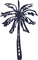 Hand Drawn Palm Tree Vector for Summer Vacation Holidays