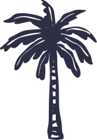 Hand Drawn Palm Tree Vector for Summer Vacation Holidays