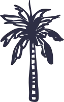 Hand Drawn Palm Tree Vector for Summer Vacation Holidays