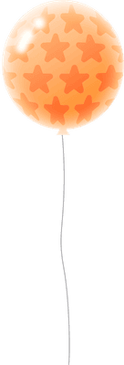 주황 별 풍선
