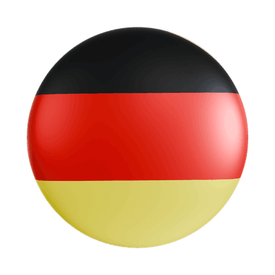 Germany flag 3d circle icon.