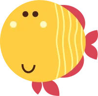 Cute Yellow Cartoon Fish