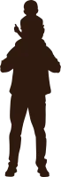Family Silhouette, Father And Son Silhouette