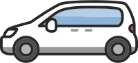 シンプルでかわいい車のイラスト