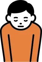 고개를 숙여 인사하는 모습