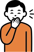 손 모아 웃고 있는 모습