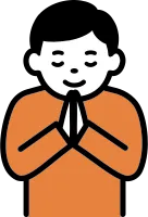 기도하며 인사하는 모습