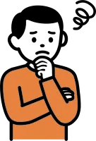 턱을 괴고 고민하고 있는 모습