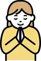 기도하며 인사하는 모습